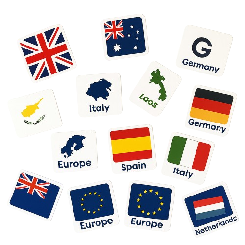 Flags of countries where Gobblex places talent — UK, Australia, Germany, Italy, Spain, Netherlands, Cyprus, and more
